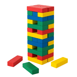 صورة جينجا ألوان – لعبة التوازن الممتعة للأطفال