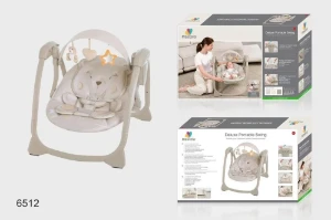 صورة أرجوحة أطفال محمولة Mastela مع ألحان و5 سرعات – خفيفة وآمنة