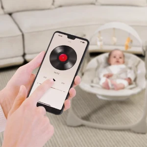 صورة أرجوحة أطفال محمولة Mastela مع ألحان و5 سرعات – خفيفة وآمنة