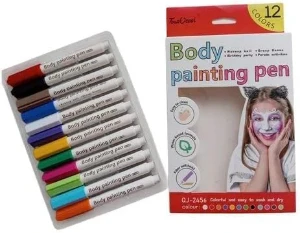 صورة ألوان تلوين الوجه (Face Paint) – 12 قلم بألوان زاهية وآمنة