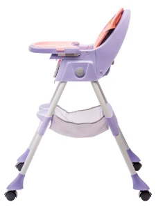 صورة كرسي طعام للأطفال متعدد الاستخدامات كرسي طعام أطفال محمول قابل للطي كرسي مرتفع للأطفال