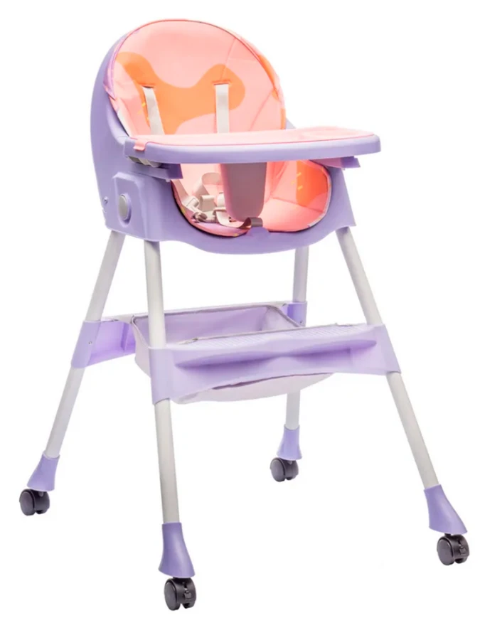 صورة كرسي طعام للأطفال متعدد الاستخدامات كرسي طعام أطفال محمول قابل للطي كرسي مرتفع للأطفال