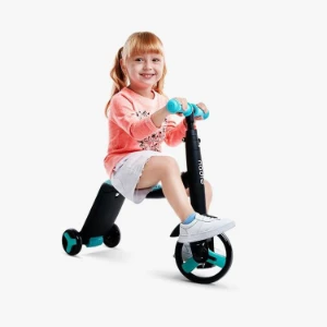 صورة سكوتر ثلاثي العجلات للأطفال - قابل للتعديل والإضاءة - سكوتر آمن ومطور للتوازن (عمر 3 سنوات فأكثر)