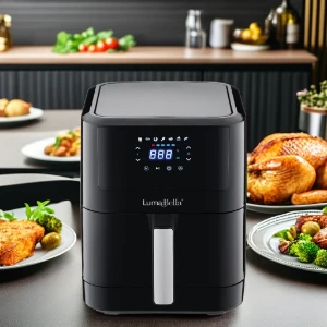 صورة قلاية هوائية ديجيتال 8 لتر لون أسود - 2000 واط - تصميم عصري قوي للأداء الفائق