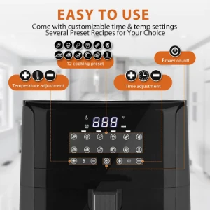 صورة قلاية هوائية ديجيتال سعة 7 لتر - 1700 واط - قلاية عملية وذكية لطهي صحي