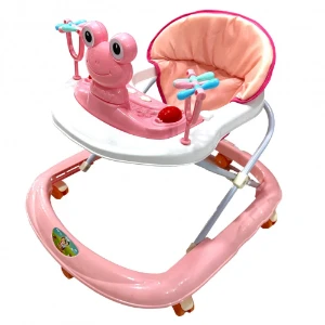 صورة مشاية أطفال آمنة - متعددة المستويات وقابلة للطي - مقعد مريح وألعاب تعليمية -