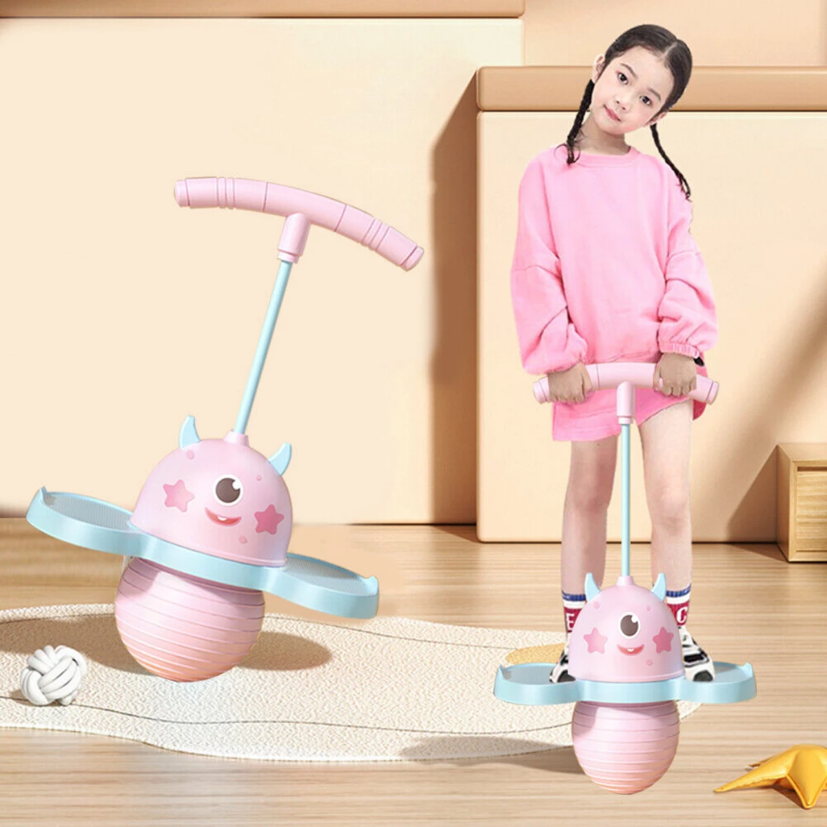 صورة كرة بوجو باندا مع ألعاب مضيئة – لوح توازن للأطفال حتى 150 باوند