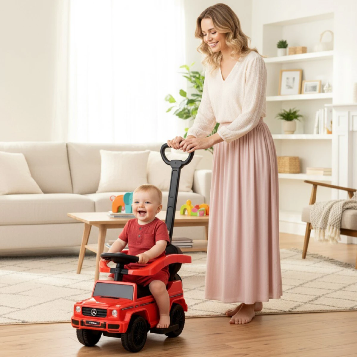 صورة سيارة ركوب / عربة دفع جراند بلس من تيك تويز - مناسبة للأطفال من 1 إلى 7 سنوات - لون أزرق