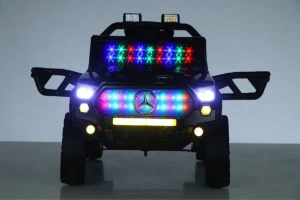 صورة سيارة جيب كهربائية للركوب للأطفال - 12 فولت - نمط الطرق الوعرة (SUV) - مع ريموت كنترول وأضواء LED