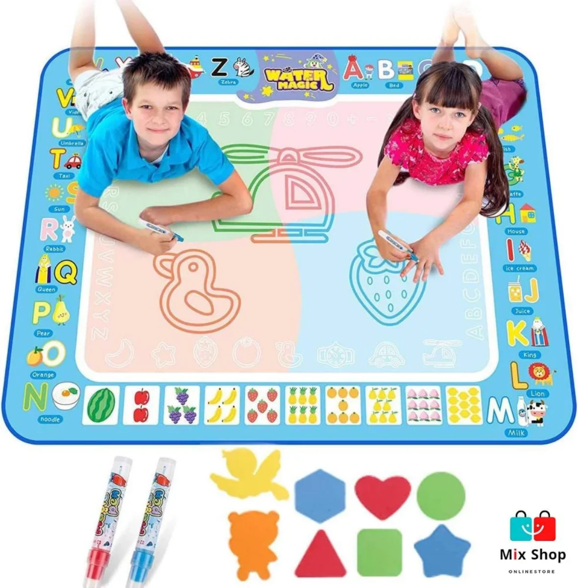 صورة سجادة الرسم المائي السحرية للأطفال - تصميم الخضروات (Magic Water Mat)