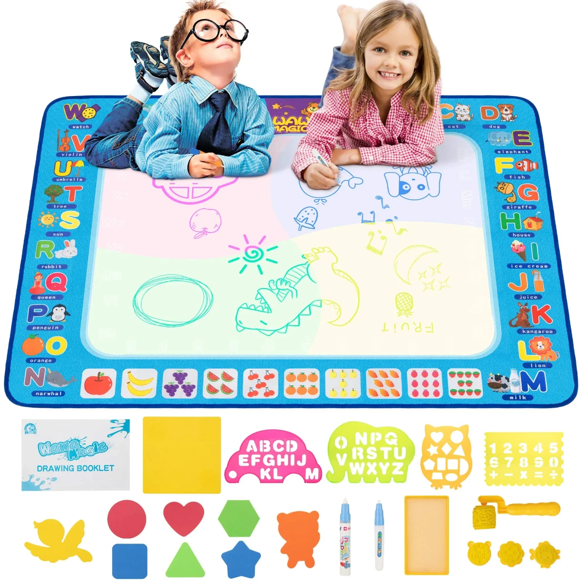 صورة سجادة الرسم المائي السحرية للأطفال - تصميم الحيوانات الأليفة