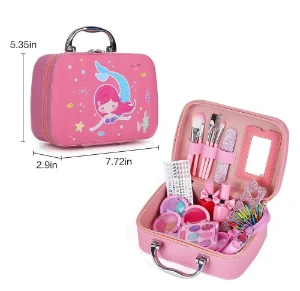 صورة شنطة ميك أب ميرميد (حورية البحر) للأطفال - مكياج آمن وحقيقي