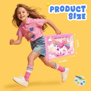 صورة مجموعة أدوات الرسم والتلوين الفنية والحرفية للأطفال  178 قطعة