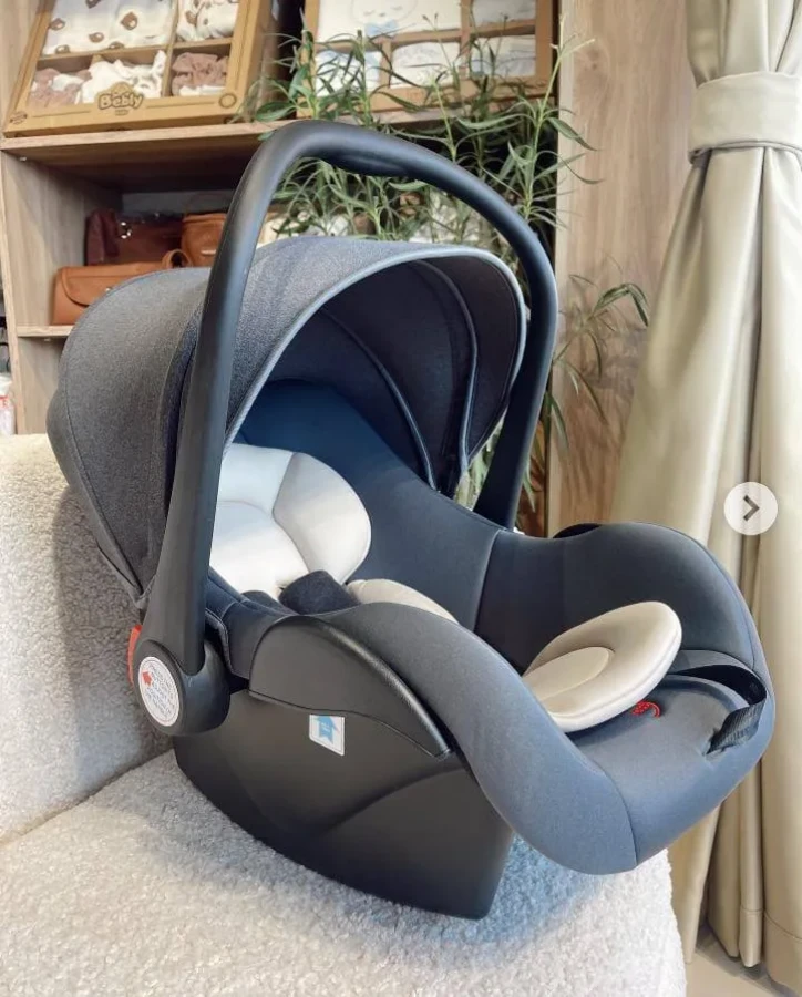 صورة مقعد السيارة وحامل الأطفال - نظام سفر مثالي لسلامة المواليد