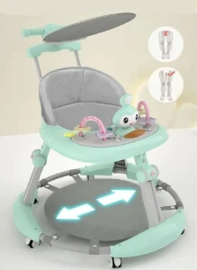 صورة مشاية أطفال قابلة للطي  مع أصوات وأضواء وألعاب تفاعلية