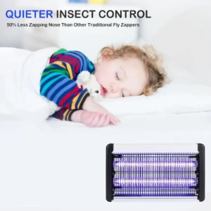 صورة صاعق الناموس المعدن للاحمال الشاقه مزود بلمبات LED كهربائى يعمل بالاشعة فوق البنفسجية 60 سم ،