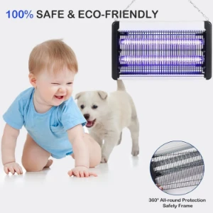 صورة صاعق الناموس المعدن للاحمال الشاقه مزود بلمبات LED كهربائى يعمل بالاشعة فوق البنفسجية 60 سم ،