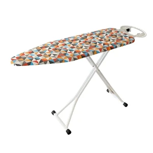 صورة لوح كي مع محطة كي بخار كبيرة قابل للطي – ارتفاع قابل للتعديل مع غطاء مقاوم للحرارة ومسند مكواة