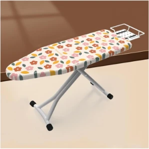 صورة لوح كي مع محطة كي بخار كبيرة قابل للطي – ارتفاع قابل للتعديل مع غطاء مقاوم للحرارة ومسند مكواة