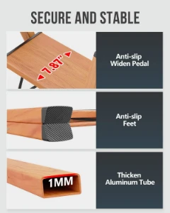 صورة سلم منزلي قابل للطي متعدد الاستخدامات بدرجات عريضة مضادة للانزلاق