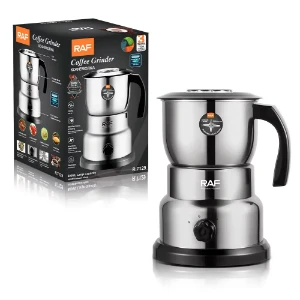 صورة مطحنة تلقائية للمكسرات والتوابل RAF مكونة من 4 شفرات مطحنة حبوب القهوة سعة 500 مل مطحنة كهربائية من الفولاذ المقاوم للصدأ مع مقبض