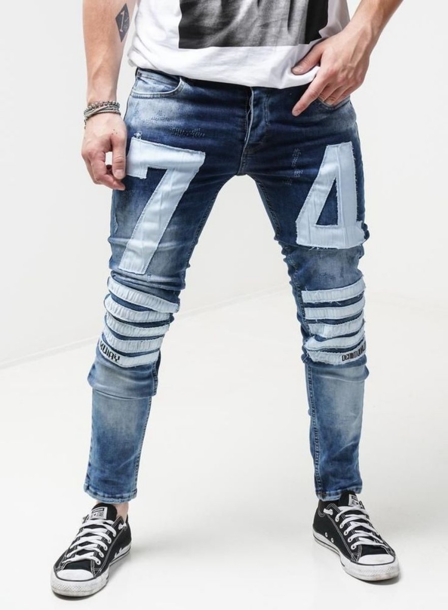 صورة بنطلون جينز رجالي X-WAY بقصة ضيقة "6084"