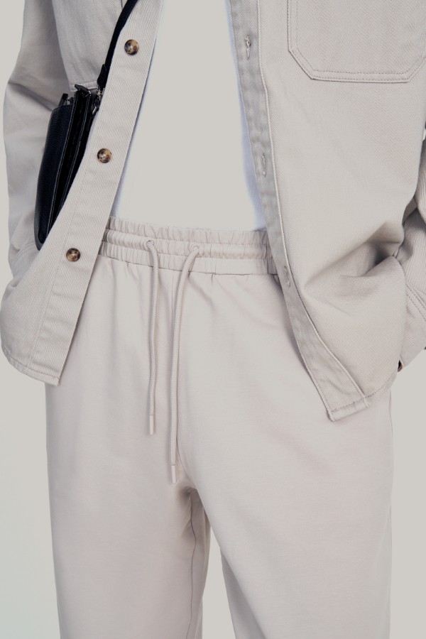 صورة بنطال صوف بيكيه أوف وايت رجالي