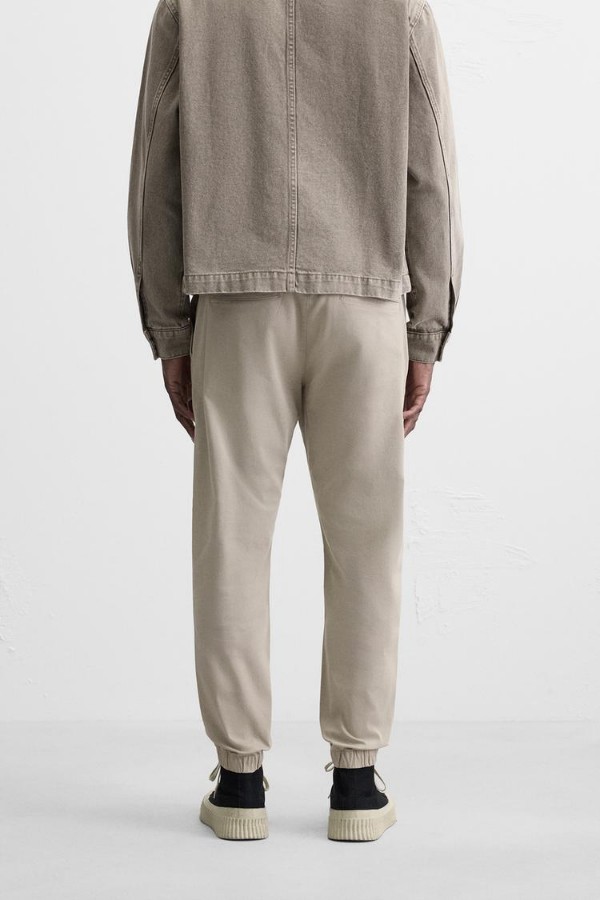 صورة بنطلون مغسول بخصر JOGGER