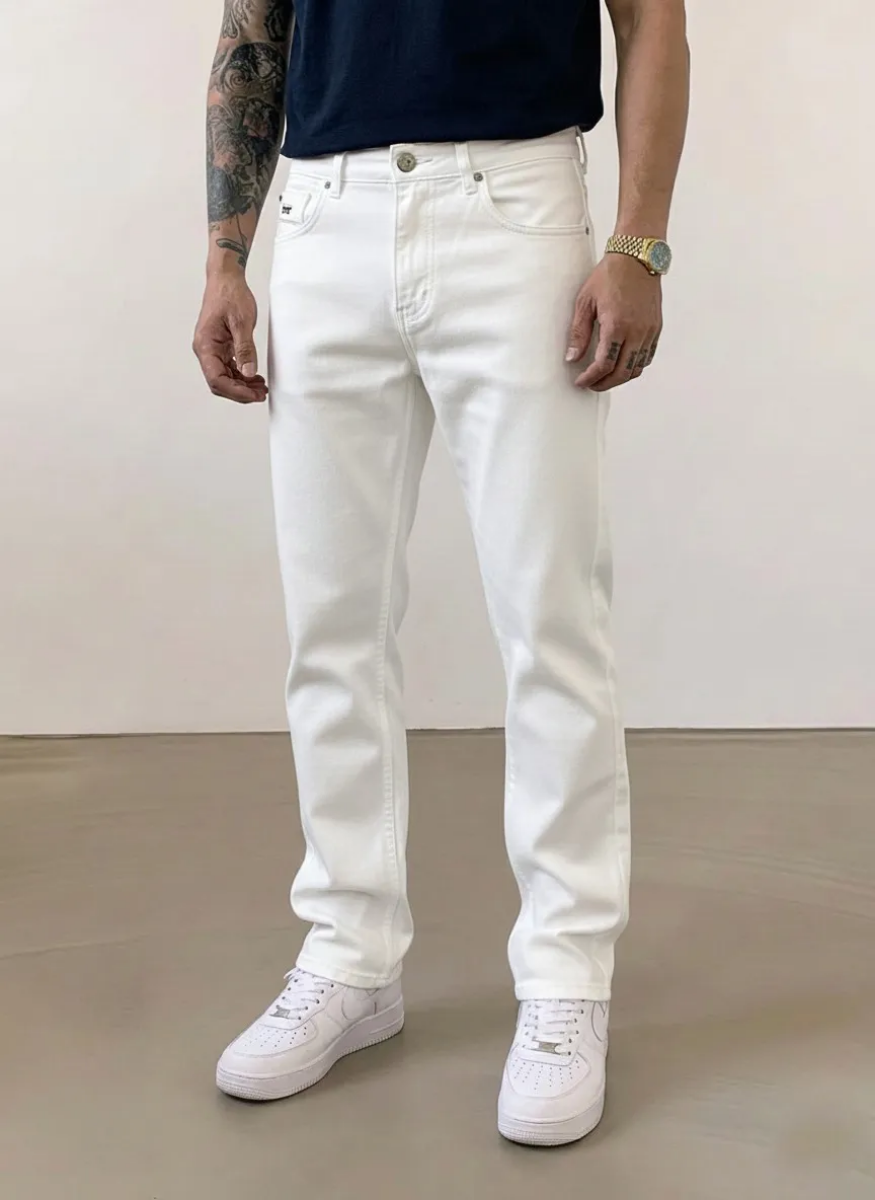 صورة Men's Bright White Slim Fit Jeans