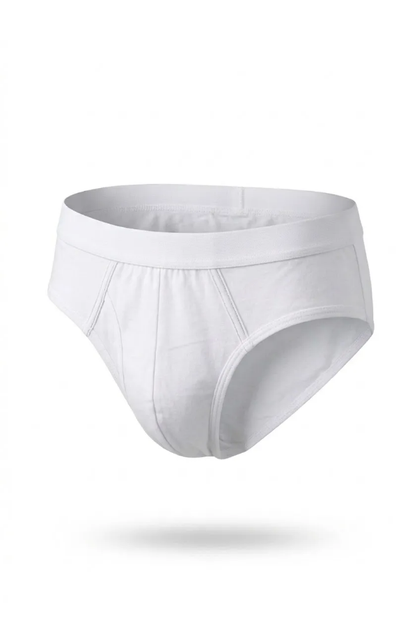 صورة حزمة من3  قطع بوكسر رجالي قطن كلاسيكي أبيض - راحة فائقة وحرية حركة (سادة)
