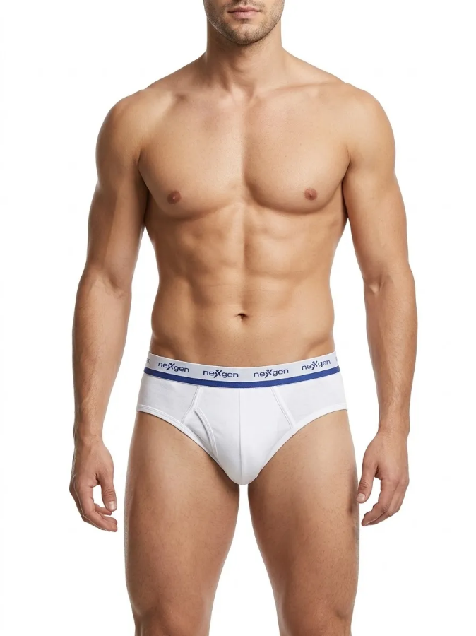 صورة حزمة من3  قطع بوكسر رجالي قطن كلاسيكي أبيض - راحة فائقة وحرية حركة (سادة)