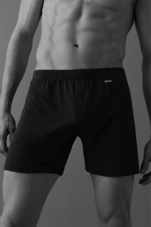 صورة بوكسر رجالي أسود قطن (قصة مريحة)