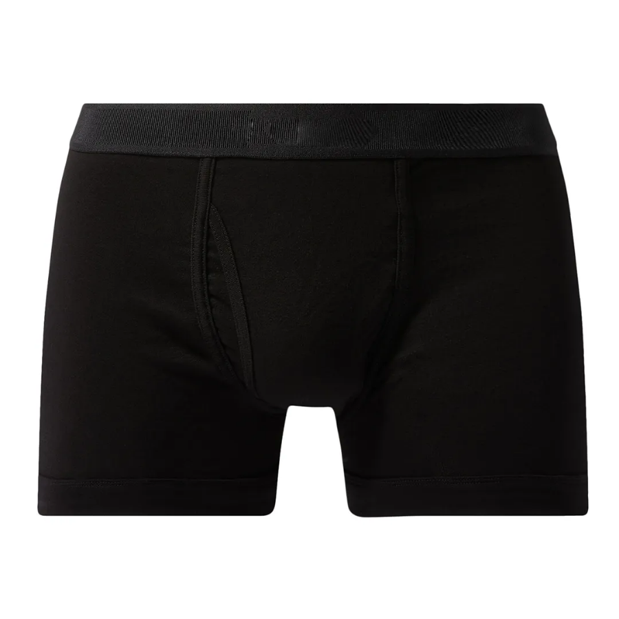 صورة حزمة 3 قطع بوكسر رجالي أسود قطن ستريتش