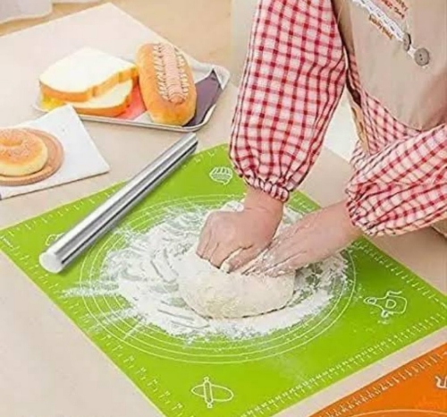 صورة حصيرة خبز وعجن من السيليكون، مقسمة إلى أحجام وغير لاصقة، 40 × 50 سم 