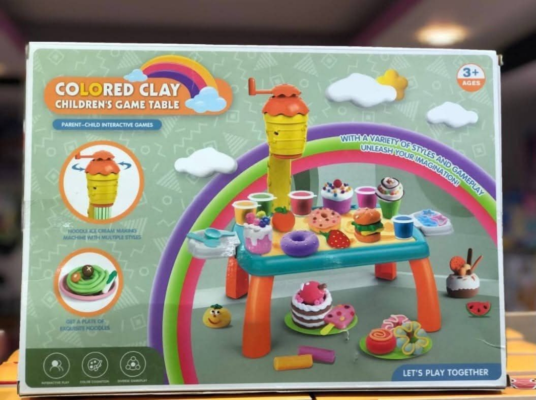 Picture of طاولة WARKAN  التعليمية للأطفال بالطين الملون diy الآيس كريم للألعاب