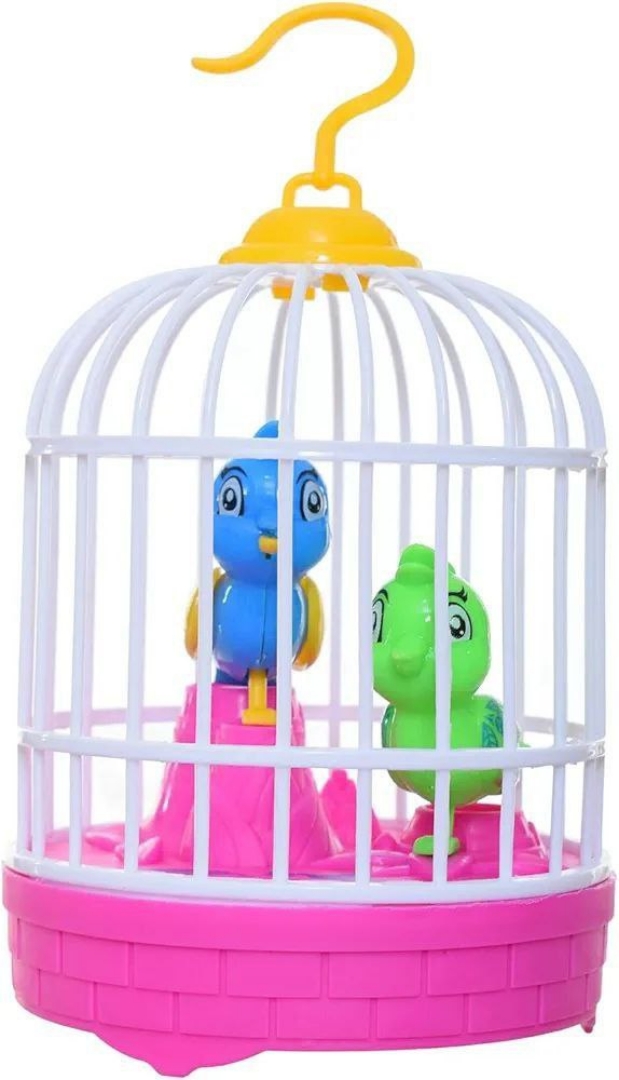 Picture of قفص طيور كهربائي تعليمي بلاستيكي لطيف ومثير للاهتمام مع موسيقى وإضاءة