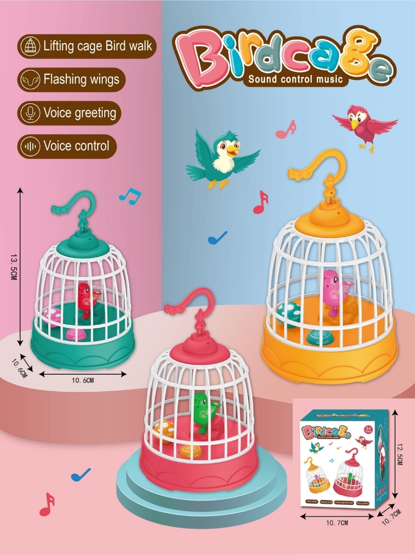 Show details for قفص طيور كهربائي تعليمي بلاستيكي لطيف ومثير للاهتمام مع موسيقى وإضاءة Picture of قفص طيور كهربائي تعليمي بلاستيكي لطيف ومثير للاهتمام مع موسيقى وإضاءة