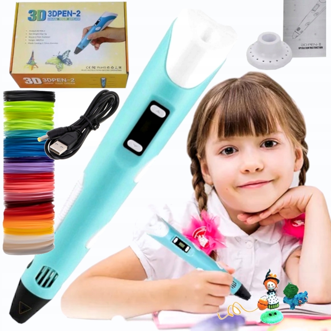 Show details for قلم الطباعة ثلاثي الأبعاد 3D Pen – ابتكر وصمّم بإبداع Picture of قلم الطباعة ثلاثي الأبعاد 3D Pen – ابتكر وصمّم بإبداع