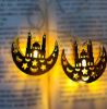 صورة زينة رمضان للعيد، اضواء رمضان (معدن ذهبي)  فرع نحاسى على شكل هلال ومسجد 