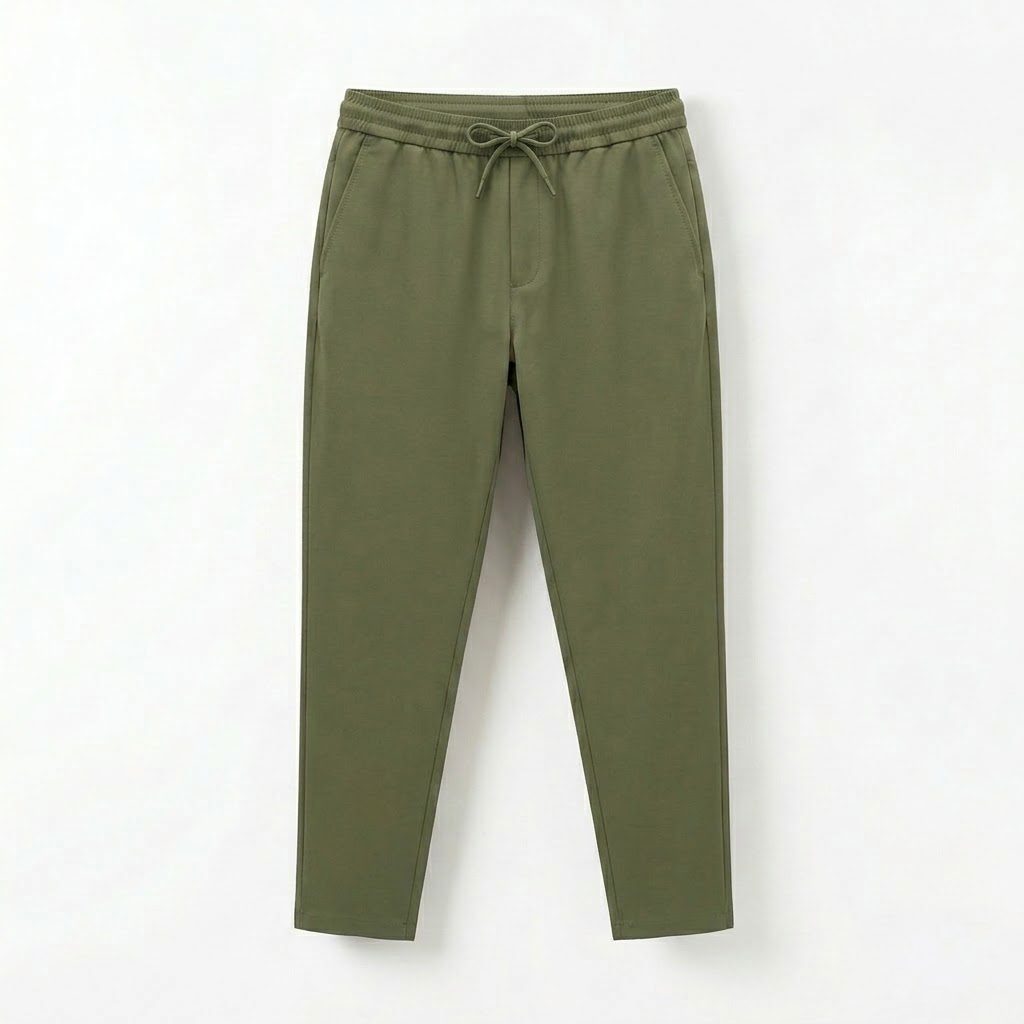 Men's Relaxed Cotton-Blend Drawstring Pants