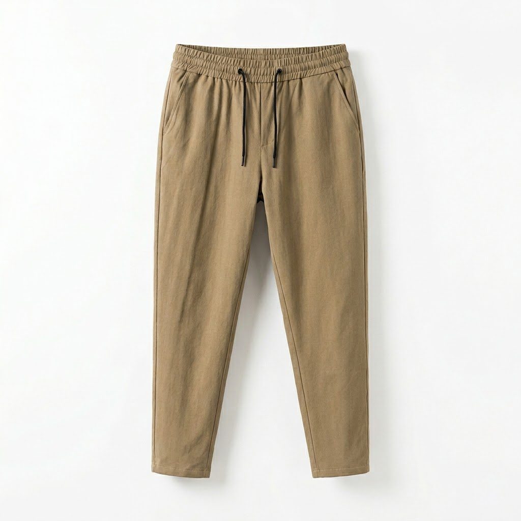 Men's Relaxed Cotton-Blend Drawstring Pants