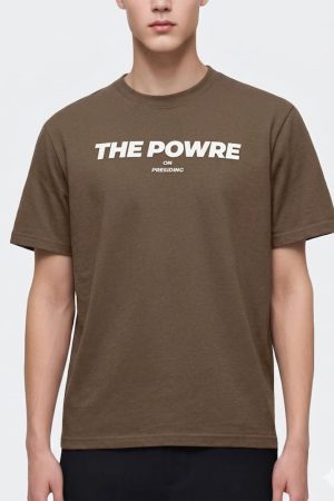 The Powre Raised Lettering Casual Tee