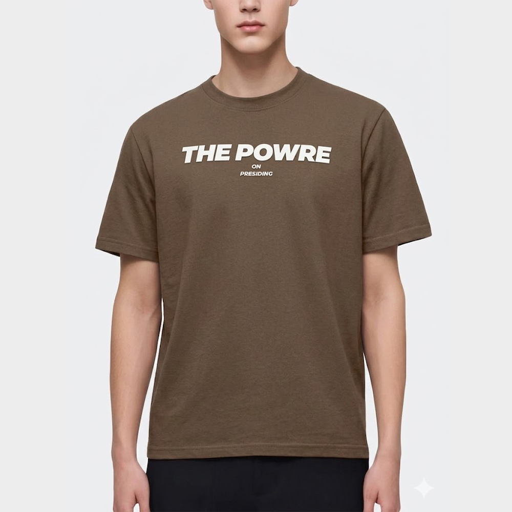 The Powre Raised Lettering Casual Tee