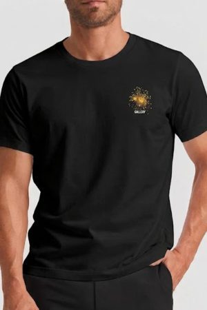Gallery Minimalist Firework Chest Print Tee