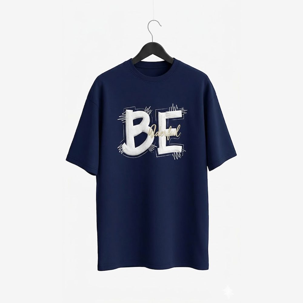 Men's Chenille Patch Embroidery Graphic Oversized T-Shirt
