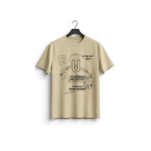A dynamic sand-beige streetwear