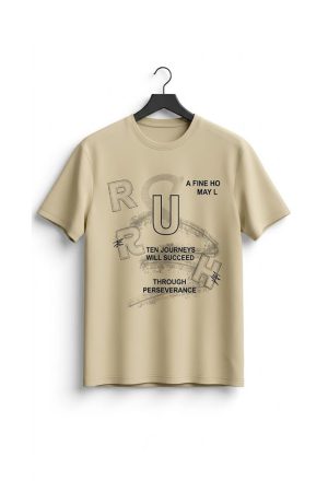 A dynamic sand-beige streetwear