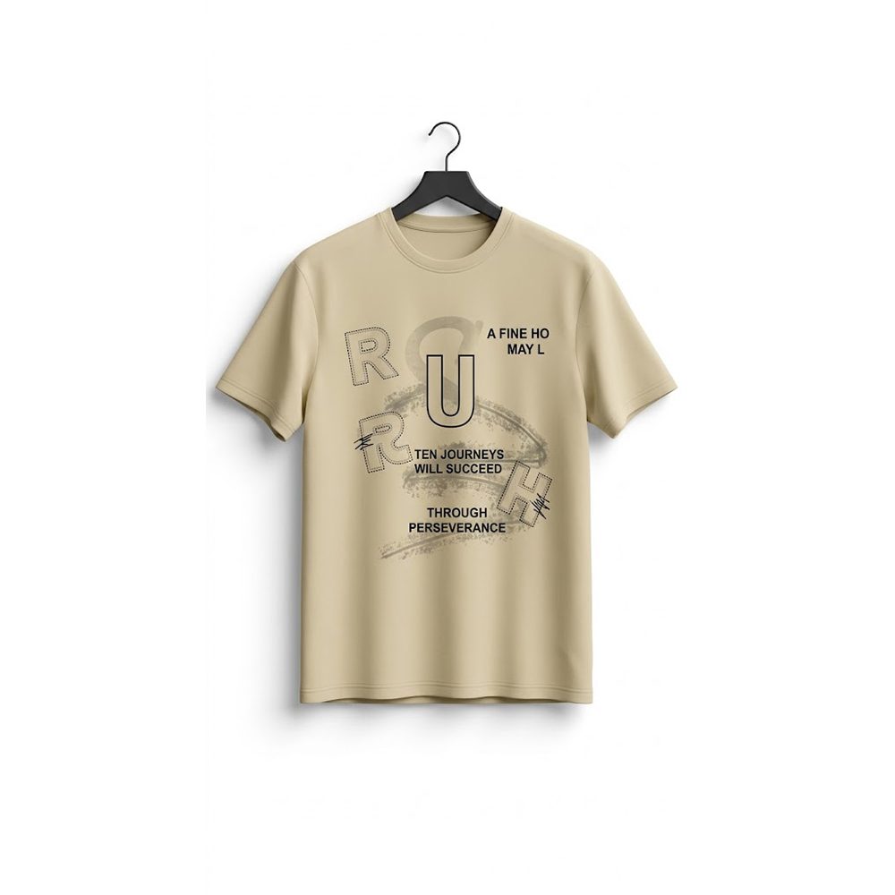 A dynamic sand-beige streetwear