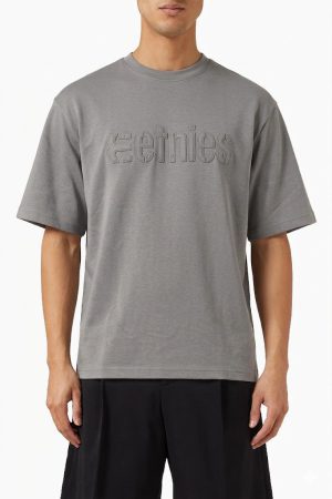 Men’s Letter Shadow Casual Round Neck T-Shirt