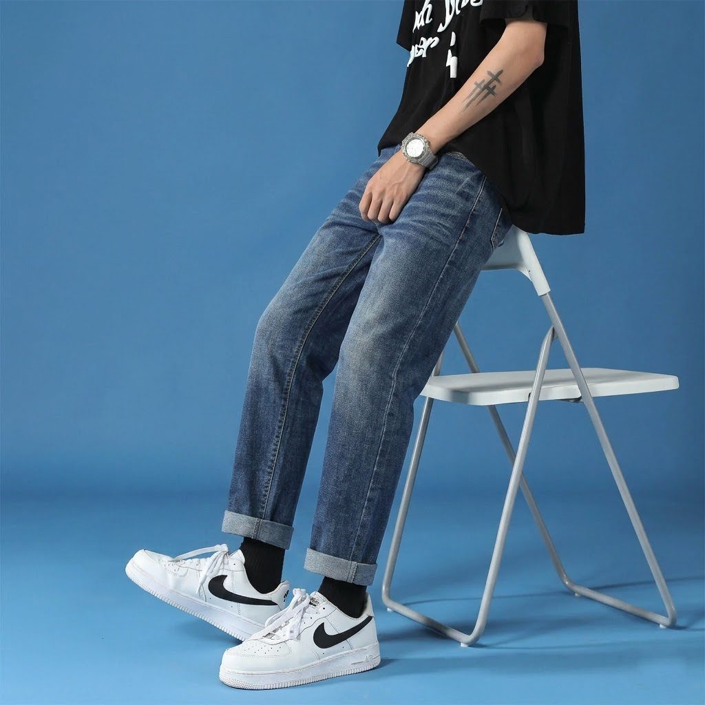 Men's Regular-Fit Dark Washed Jeans